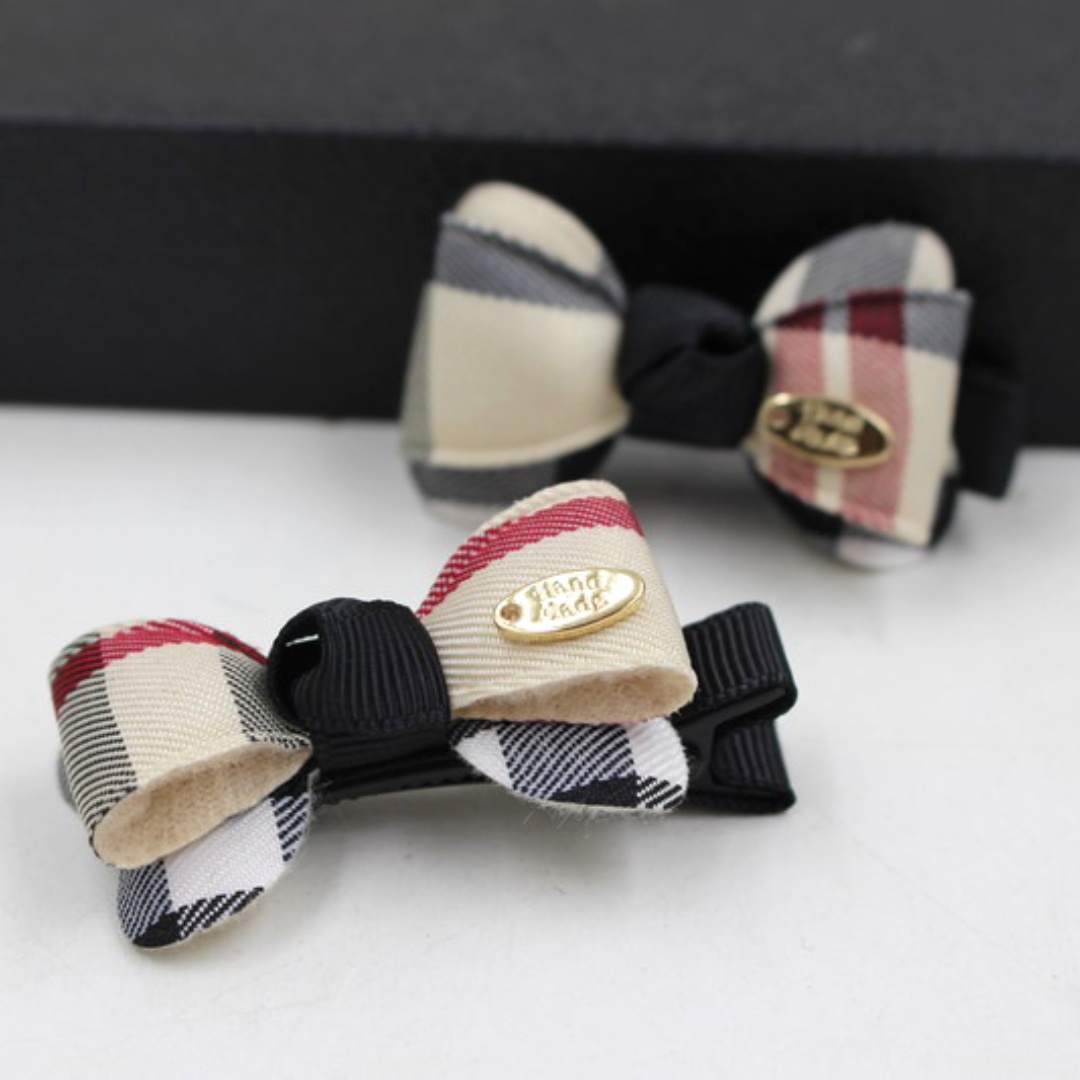 English Kids Education - เด็กอังกฤษลายสก๊อตมินิคลิปผม Barrettes ผ้าใบคลาสสิกลายขนาดเล็กภาษาอังกฤษเด็กผู้หญิงอุปกรณ์เสริมผมขายส่ง