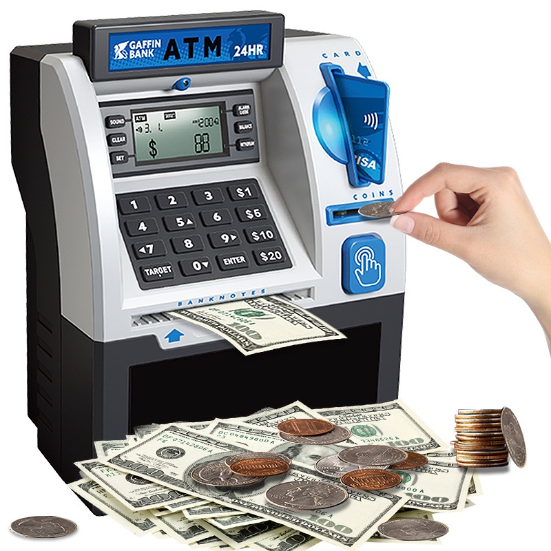 Kids Education Money - ขนาดใหญ่ Capa กล่องเงิน ATM อัตโนมัติเด็กออมทรัพย์ Jar