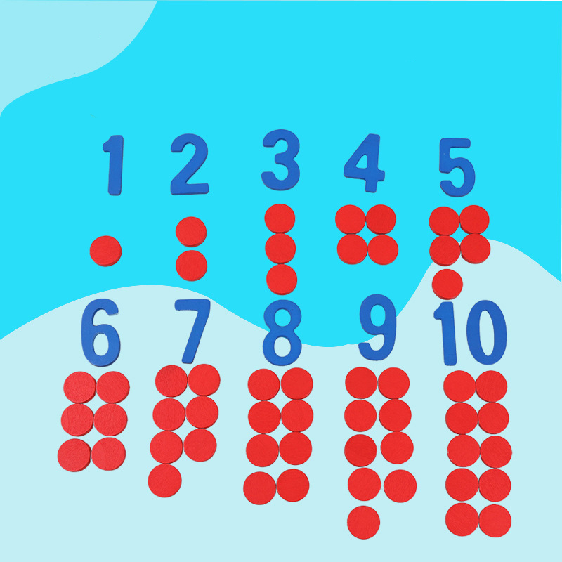 Math Manipulative Set - เด็ก Montessori การ์ดความรู้ความเข้าใจจํานวนนับเกมคณิตศาสตร์ของเล่นเพื่อการศึกษาเด็กปฐมวัยก่อนวัยเรียน