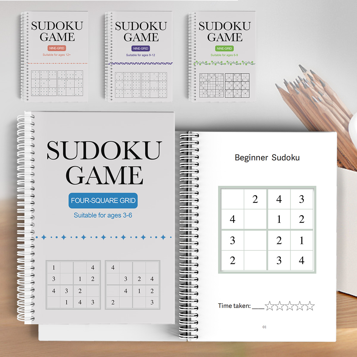 Kids Education Fun - หนังสือปริศนา Sudoku สําหรับเด็กที่สนุกสนานและมีการศึกษา: ระดับที่ยากง่ายสําหรับการฝึกสมองและพัฒนาทักษะลอจิกของเด็ก