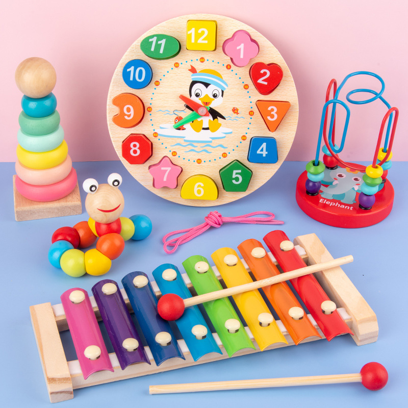 Kids Education Music - Montessori ของเล่นเด็กเด็ก 3D ปริศนาไม้การเรียนรู้เด็กเกมของเล่นเพื่อการศึกษาของเล่นไม้สําหรับของขวัญวันเกิดเด็ก