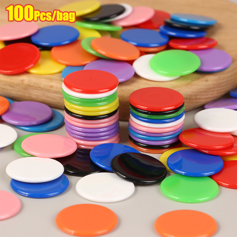 Math Manipulative Set - ชุดชิปนับจำนวน 100 ชิ้น ขนาด 25 มม.