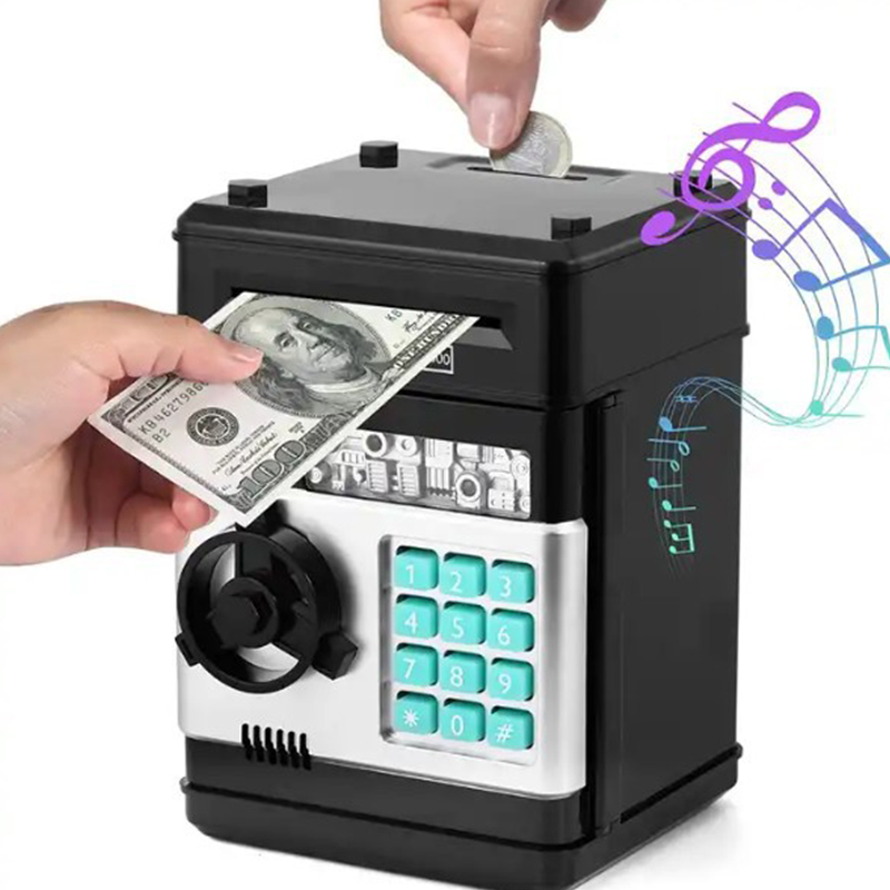 Kids Education Money - Creative Piggy Bank อัตโนมัติ Mini ปลอดภัยเหรียญประหยัดเงินกล่องรหัสผ่านเคาน์เตอร์รหัสกุญแจล็อคเหรียญ