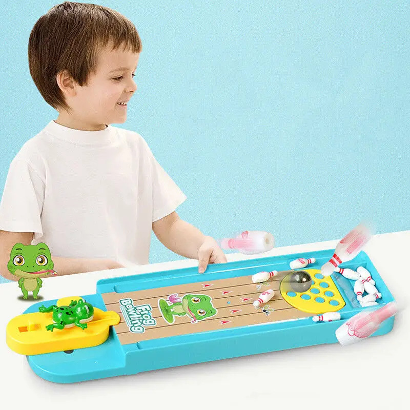 Kids Education Shows - เกมโบว์ลิ่งกบสำหรับเด็ก ของเล่น STEM เสริมพัฒนาการ กิจกรรมในร่มสำหรับพ่อแม่ลูก คลายเครียด
