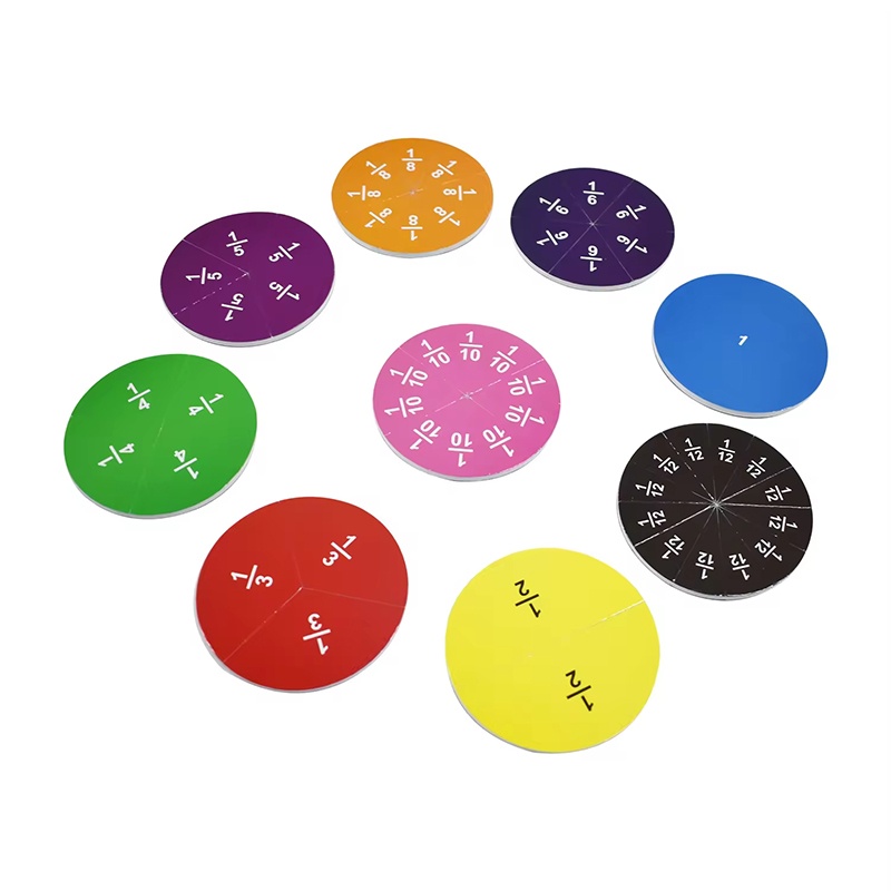 Math Manipulative Set - เครื่องมือพัฒนาทักษะคณิตศาสตร์เบื้องต้น EVA Math Manipulatives ชุดเศษส่วนรูปทรงกลม สำหรับอุปกรณ์การเรียน