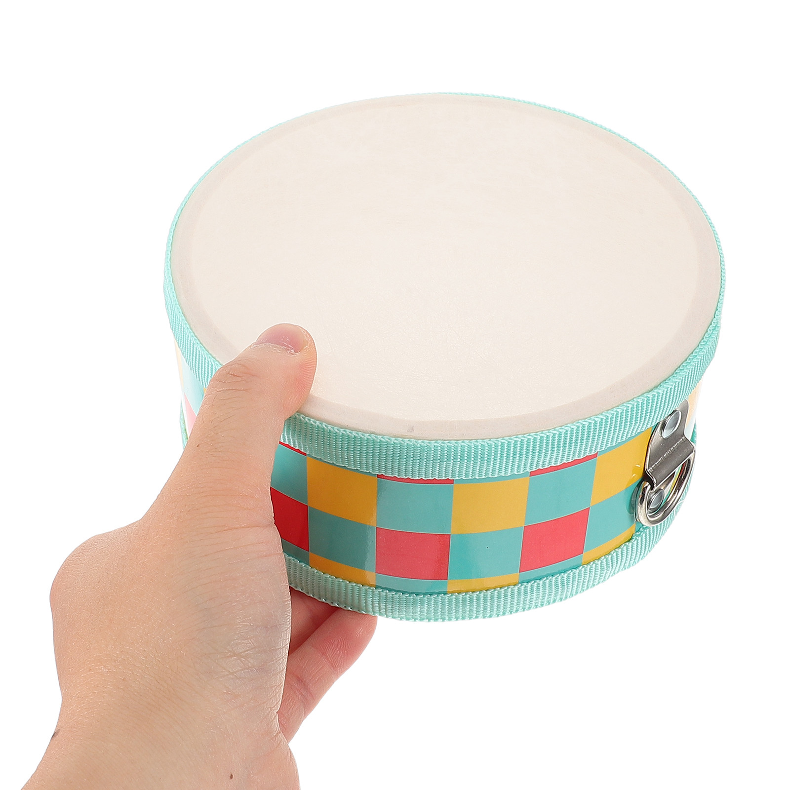 Kids Education Music - กลองมือเด็กสองด้าน กลองไม้พร้อมสายปรับระดับได้ ชุดเครื่องดนตรีเพอร์คัชชันสำหรับการศึกษาดนตรีเบื้องต้นของเด็ก