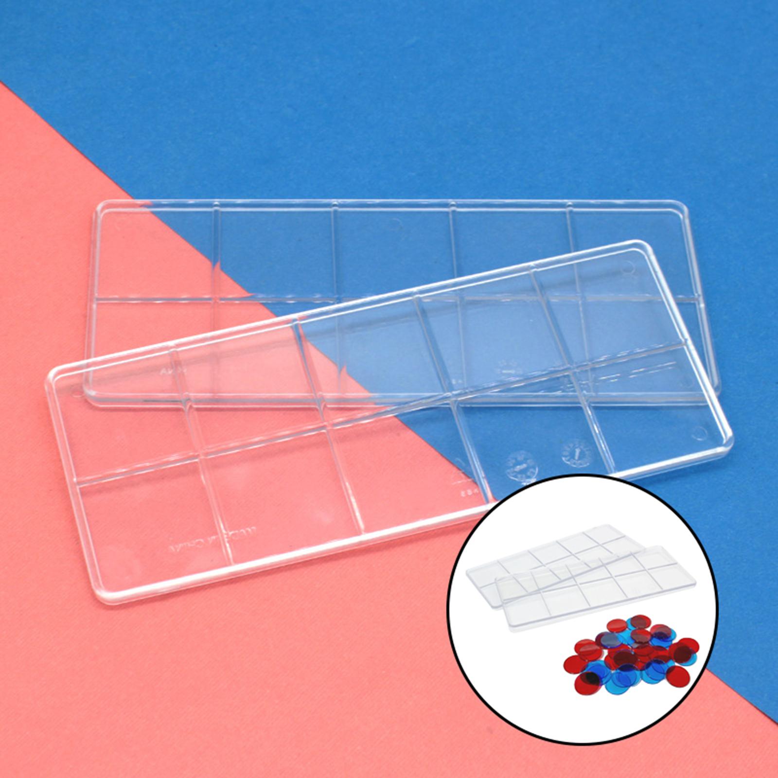 Math Manipulative Set - ชุดสิบกรอบสำหรับการเรียนรู้คณิตศาสตร์เบื้องต้น 2 กรอบพร้อมจาน 40 แผ่น ใช้สอนแนวคิดด้านตัวเลข