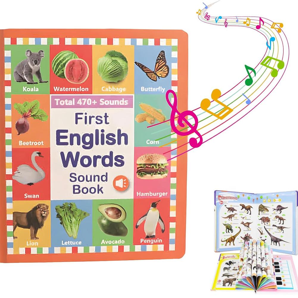 Kids Education Books - หนังสืออ่านเสียงภาษาอังกฤษ การตรัสรู้ตามธรรมชาติ หนังสือเสียงการศึกษาปฐมวัยภาษาอังกฤษ เหมาะสำหรับทุกวัย หนังสือคำศัพท์ภาษาอังกฤษสำหรับเด็ก