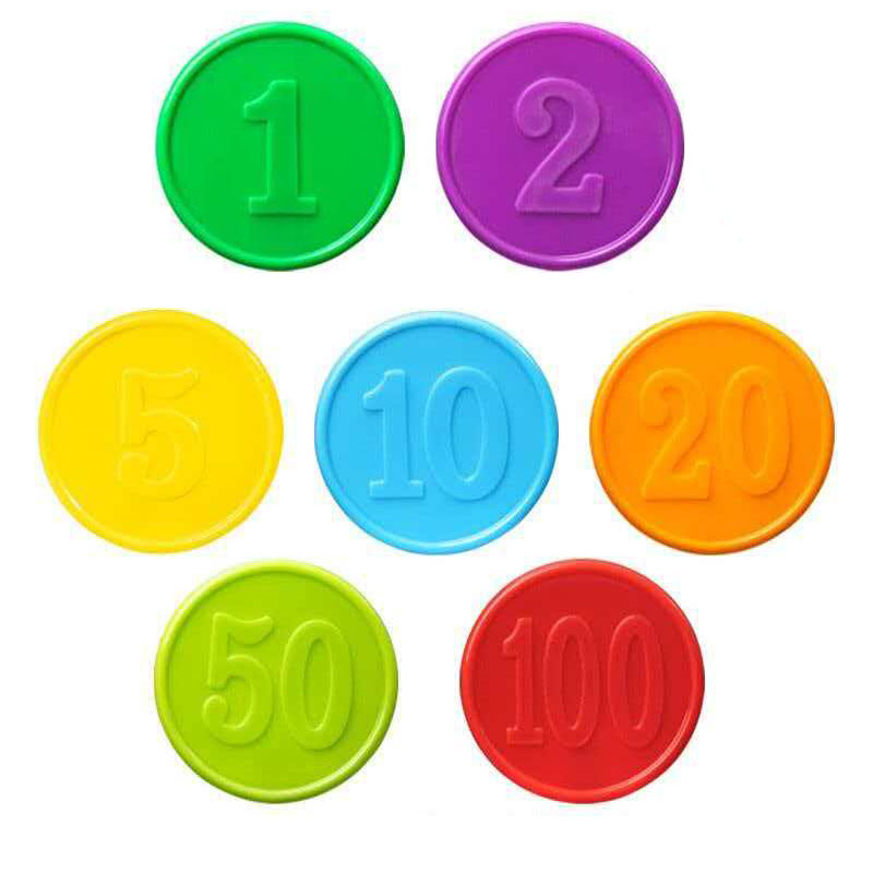 40PCS ชิปโป๊กเกอร์พร้อมตัวเลขน - Math Manipulative Set บทวิจารณ์และราคา