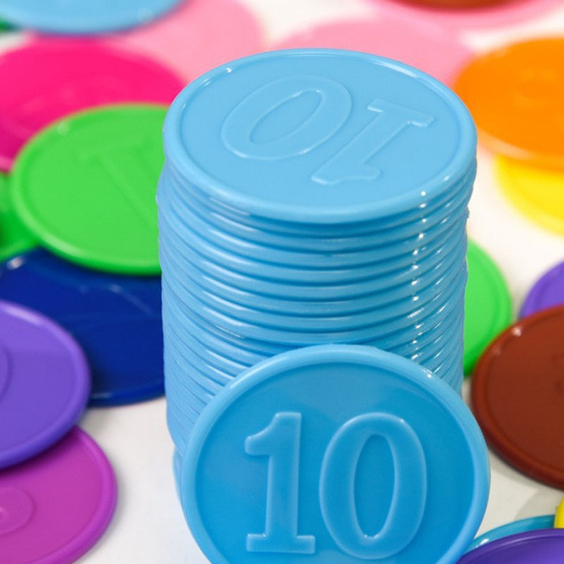 40PCS ชิปโป๊กเกอร์พร้อมตัวเลขน - Math Manipulative Set บทวิจารณ์และราคา