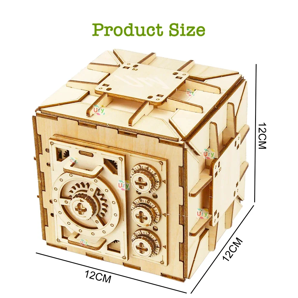URY 3D ปริศนาไม้รหัสผ่านสมบัติ - Kids Education Money บทวิจารณ์และราคา