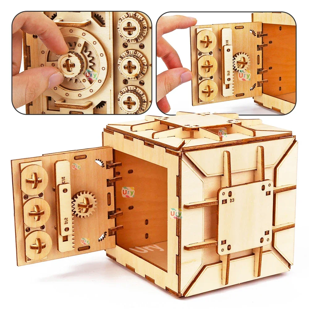 URY 3D ปริศนาไม้รหัสผ่านสมบัติ - Kids Education Money บทวิจารณ์และราคา