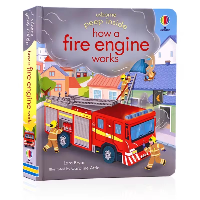 Usborne Peep Inside How A Fire - Kids Education Books บทวิจารณ์และราคา