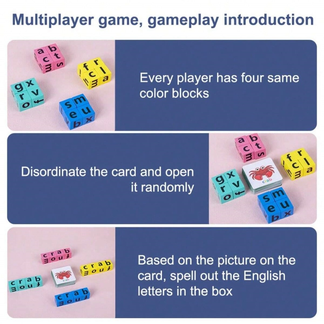 เกมกระดานสะกดคำตัวอักษรสำหรับเ - English Kids Education บทวิจารณ์และราคา