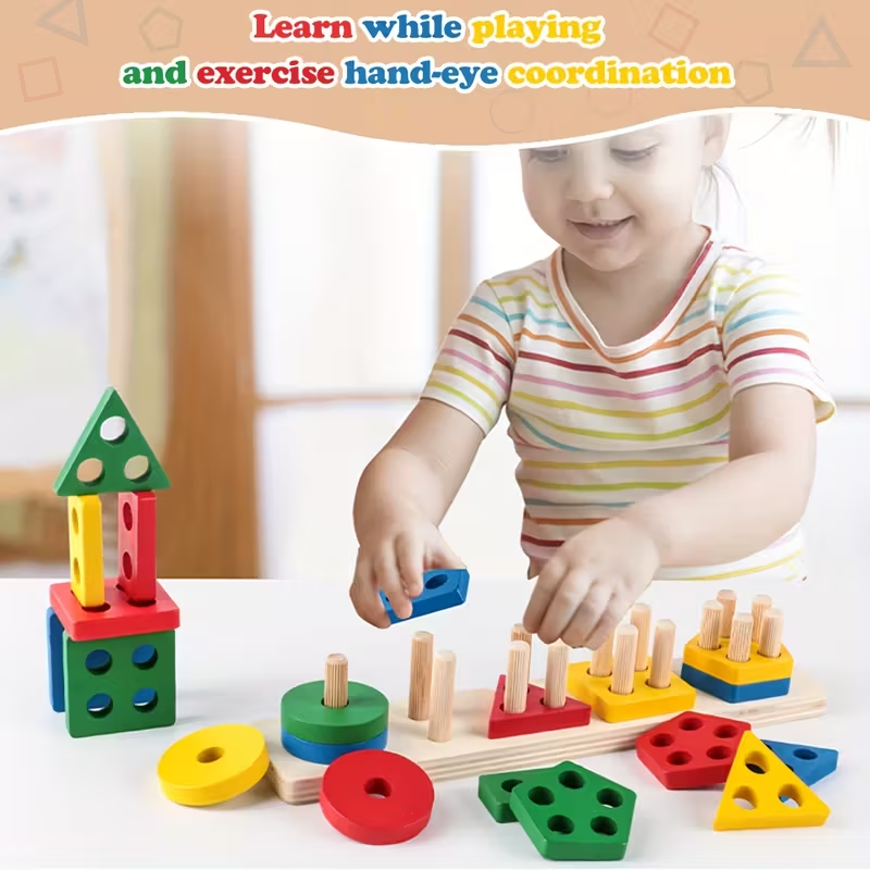 Montessori เกมไม้ของเล่นเด็กปร - Kids Educational Game 2 บทวิจารณ์และราคา