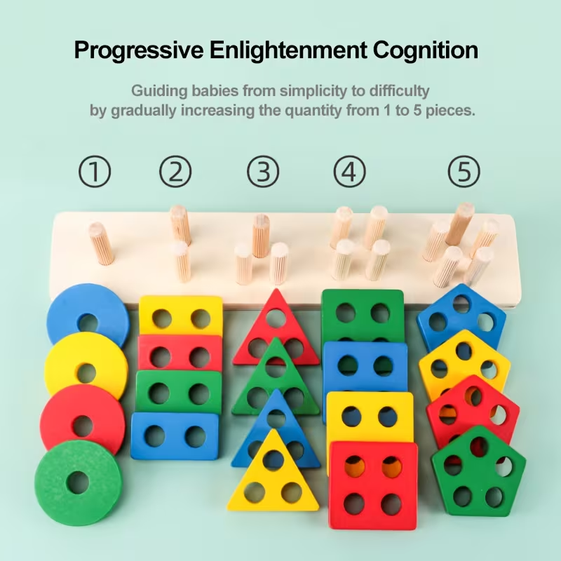 Montessori เกมไม้ของเล่นเด็กปร - Kids Educational Game 2 บทวิจารณ์และราคา
