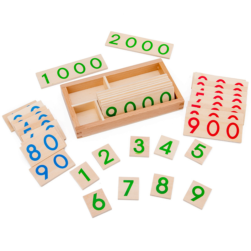 ไม้ตัวเลขการ์ด 1-9000 Montesso - Math Manipulative Set บทวิจารณ์และราคา