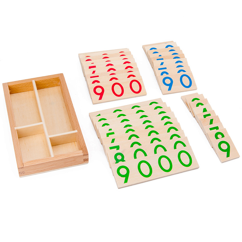 ไม้ตัวเลขการ์ด 1-9000 Montesso - Math Manipulative Set บทวิจารณ์และราคา