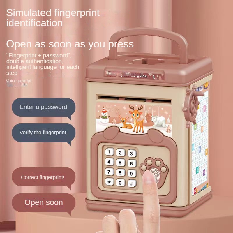 กล่องเงินลายนิ้วมือ Piggy Bank - Kids Education Money บทวิจารณ์และราคา