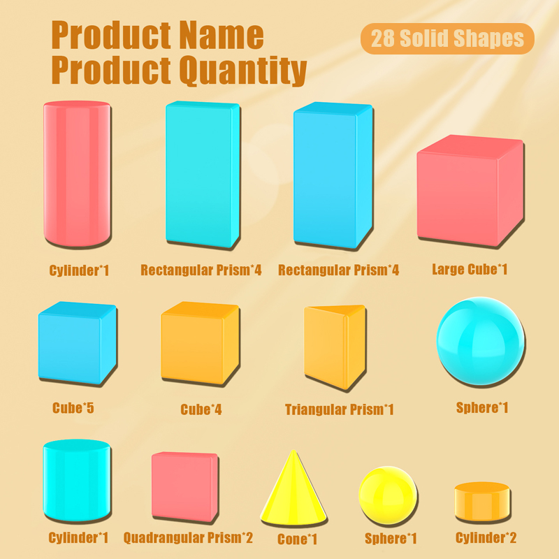 ชุดเรขาคณิต 3 มิติ 28/36 ชิ้น  - Math Manipulative Set บทวิจารณ์และราคา