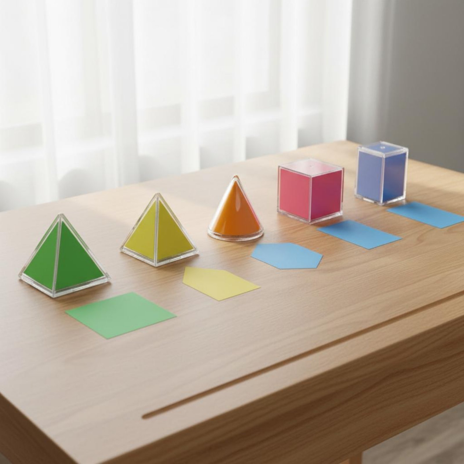 8 ชิ้น รูปทรงเรขาคณิตโปร่งใส แ - Math Manipulative Set บทวิจารณ์และราคา