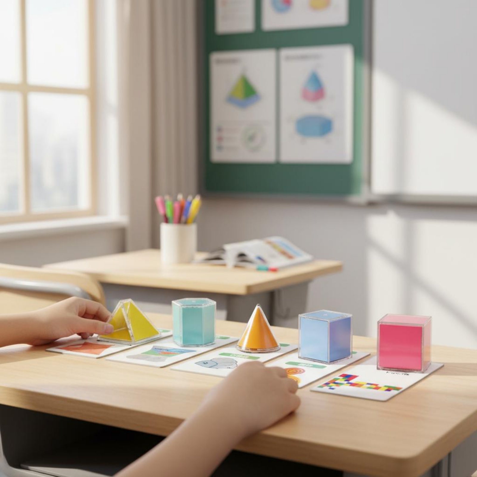 8 ชิ้น รูปทรงเรขาคณิตโปร่งใส แ - Math Manipulative Set บทวิจารณ์และราคา