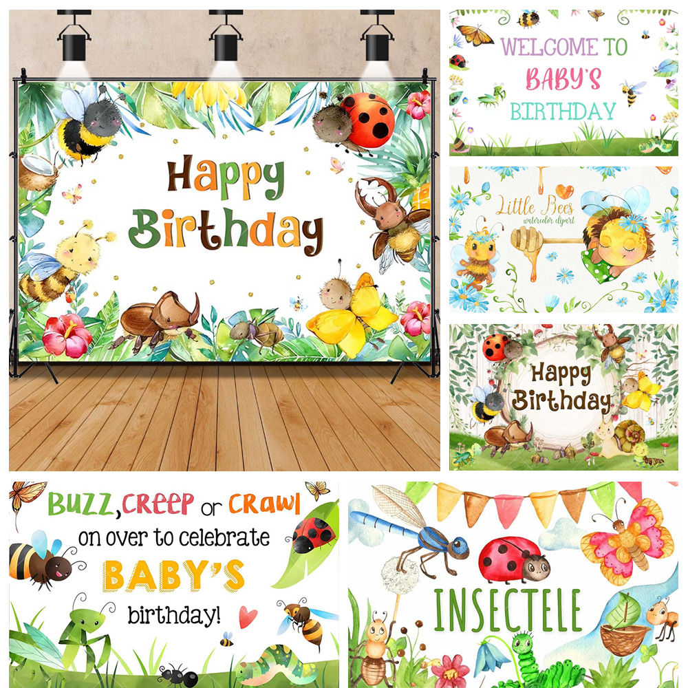 การ์ตูนแมลง Party Early Educat - Kids Education Background บทวิจารณ์และราคา