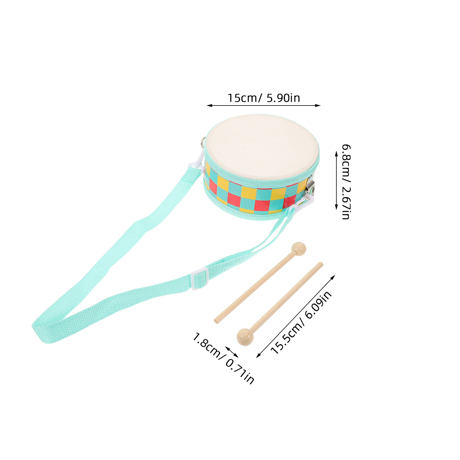 กลองมือเด็กสองด้าน กลองไม้พร้อ - Kids Education Music บทวิจารณ์และราคา