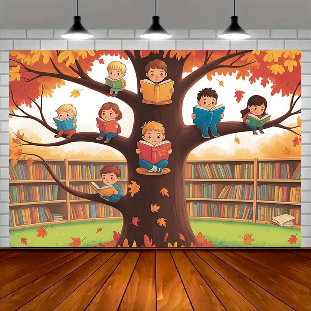 ฉากหลังตกแต่งงานปาร์ตี้วันอ่าน - Kids Education Background บทวิจารณ์และราคา